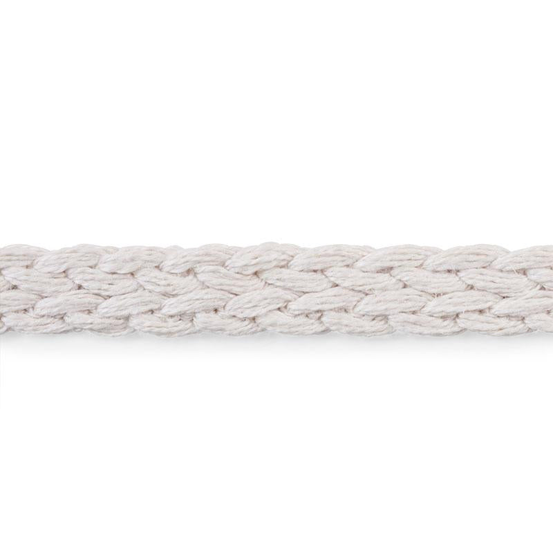 Braided Linen Tape Narrow Ivory 76275 by Schumacher Trim Free Spirit - Fabric Carolina -