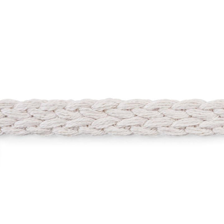 Braided Linen Tape Narrow Ivory 76275 by Schumacher Trim Free Spirit - Fabric Carolina -