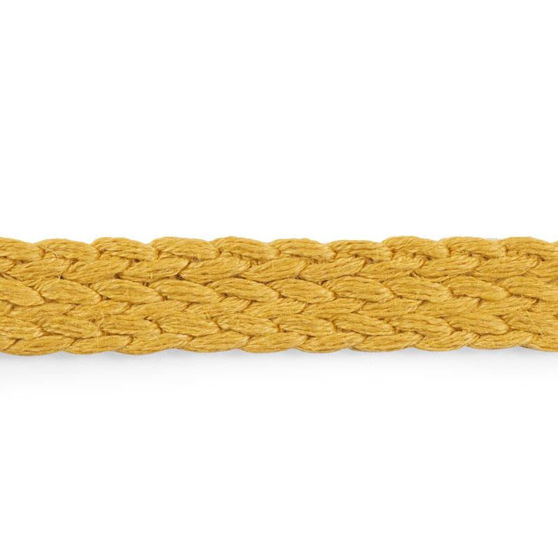 Braided Linen Tape Medium Gold 76283 by Schumacher Trim Free Spirit - Fabric Carolina -