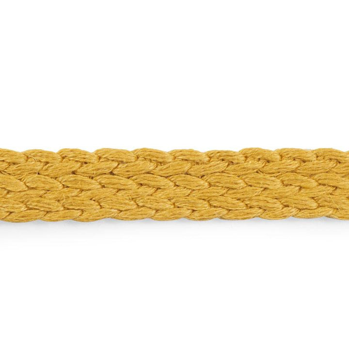 Braided Linen Tape Medium Gold 76283 by Schumacher Trim Free Spirit - Fabric Carolina -