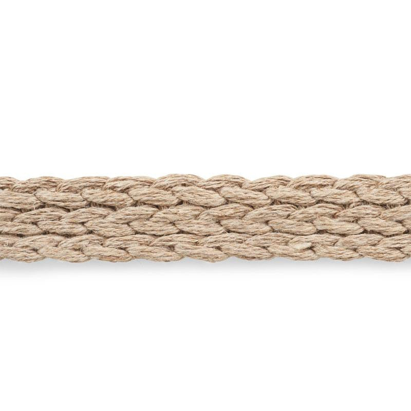 Braided Linen Tape Medium Natural 76284 by Schumacher Trim Free Spirit - Fabric Carolina -
