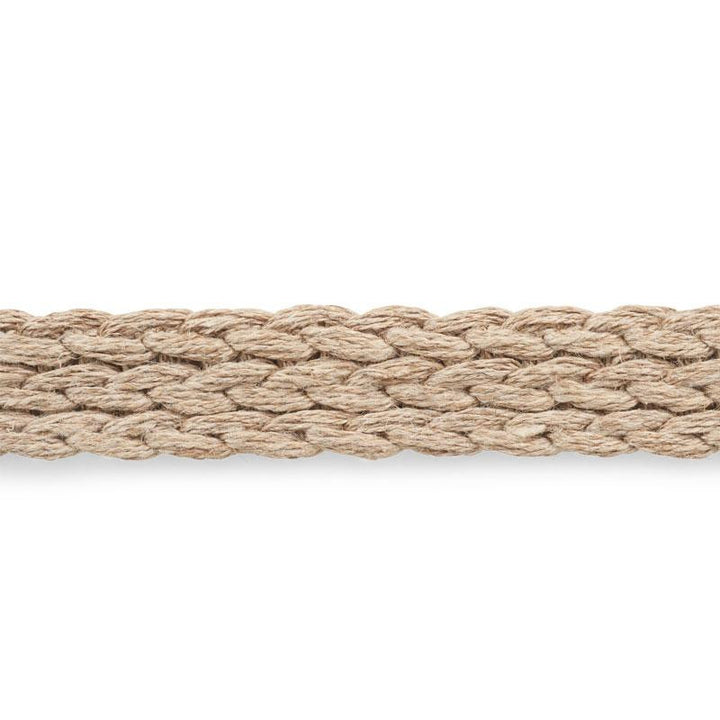 Braided Linen Tape Medium Natural 76284 by Schumacher Trim Free Spirit - Fabric Carolina -