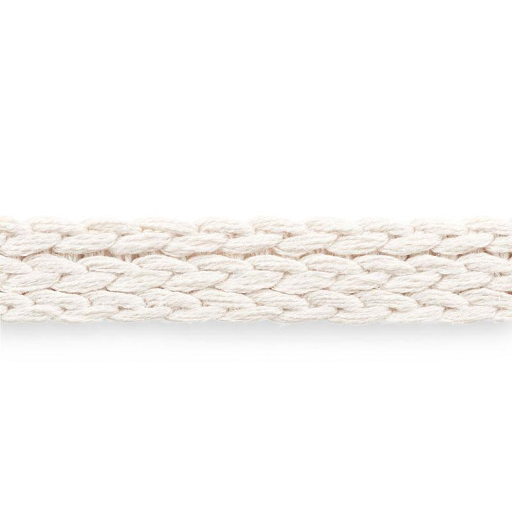 Braided Linen Tape Medium Ivory 76285 by Schumacher Trim Free Spirit - Fabric Carolina -