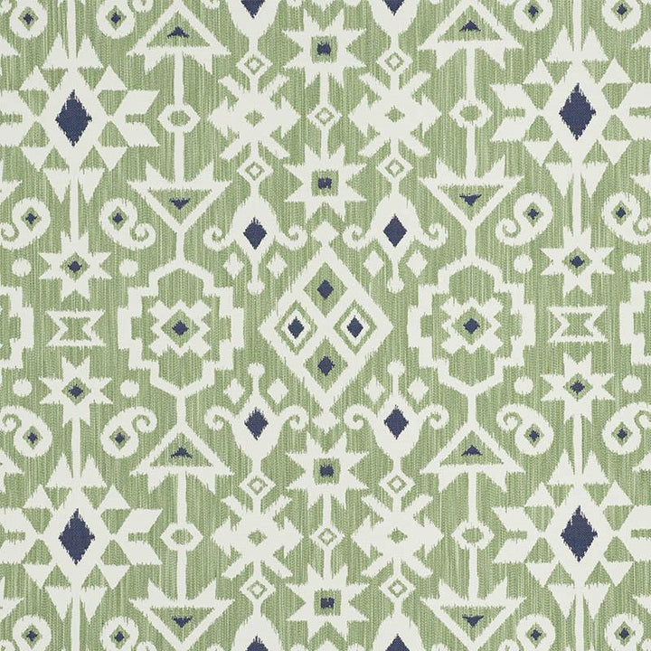 Crusoe Ikat Green 76522 by Schumacher Fabric World View 28.0" - Fabric Carolina -