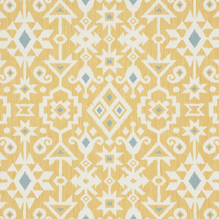 Crusoe Ikat Yellow 76523 by Schumacher Fabric World View 28.0" - Fabric Carolina -