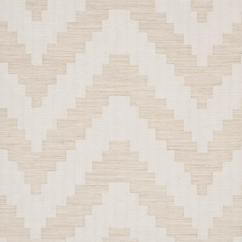 Verne Natural 76530 by Schumacher Designer Fabric World View 13.62" - Swanky Fabrics -