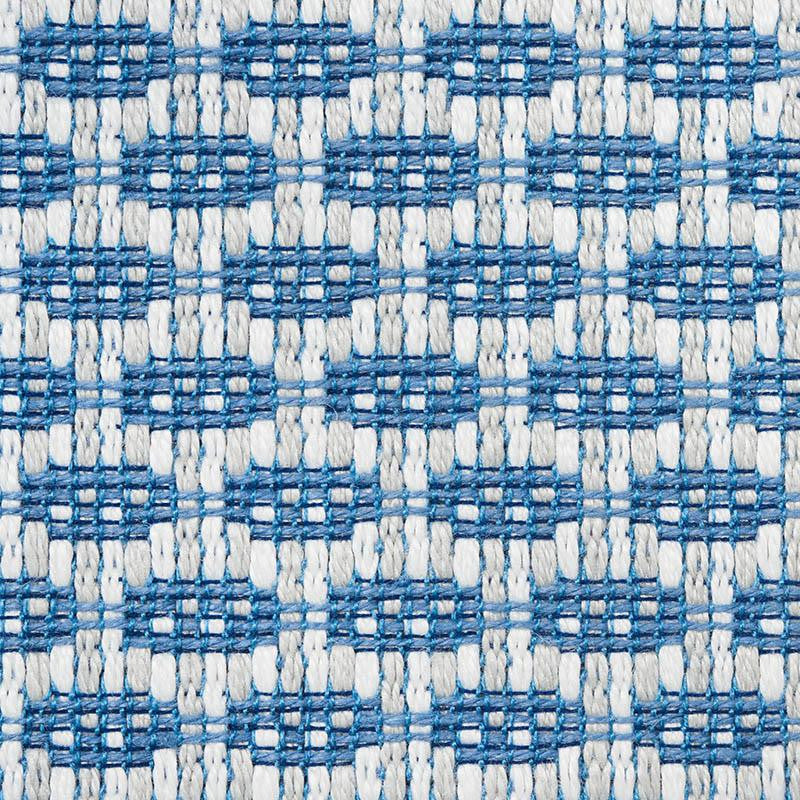 Hickox Indoor/Outdoor Blue 76651 by Schumacher Designer Fabric Indoor/Outdoor Linen 1.0" - Swanky Fabrics -