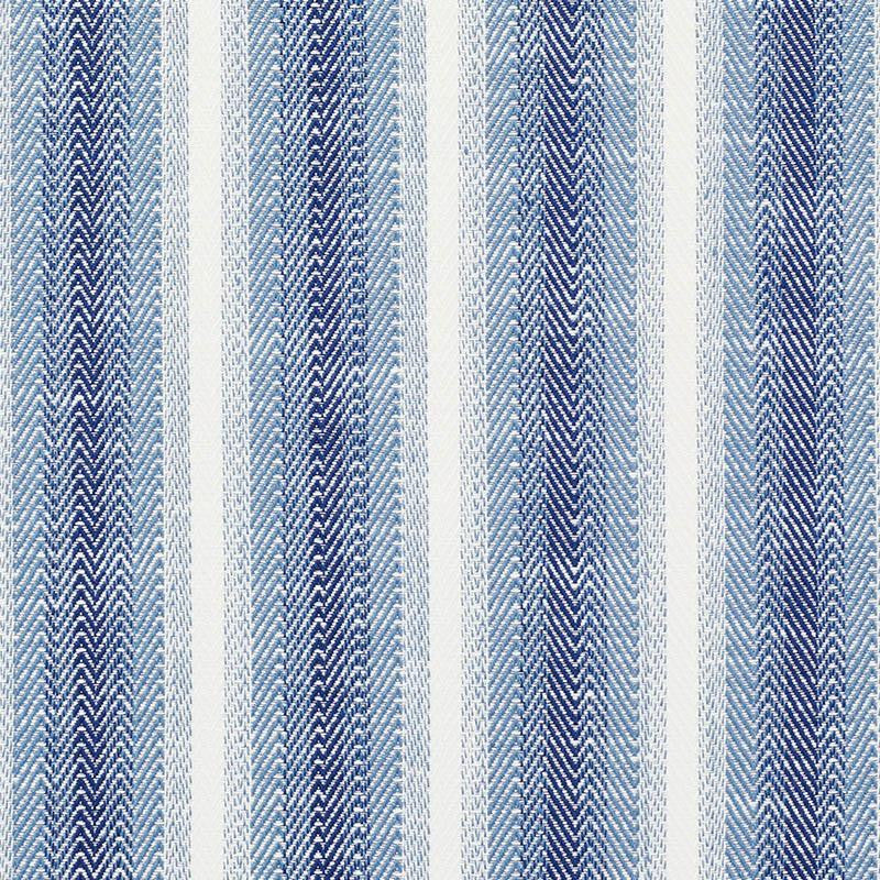 Colada Stripe Indoor/Outdoor Blue 76660 by Schumacher Fabric Indoor/Outdoor Linen 13.88" - Fabric Carolina -