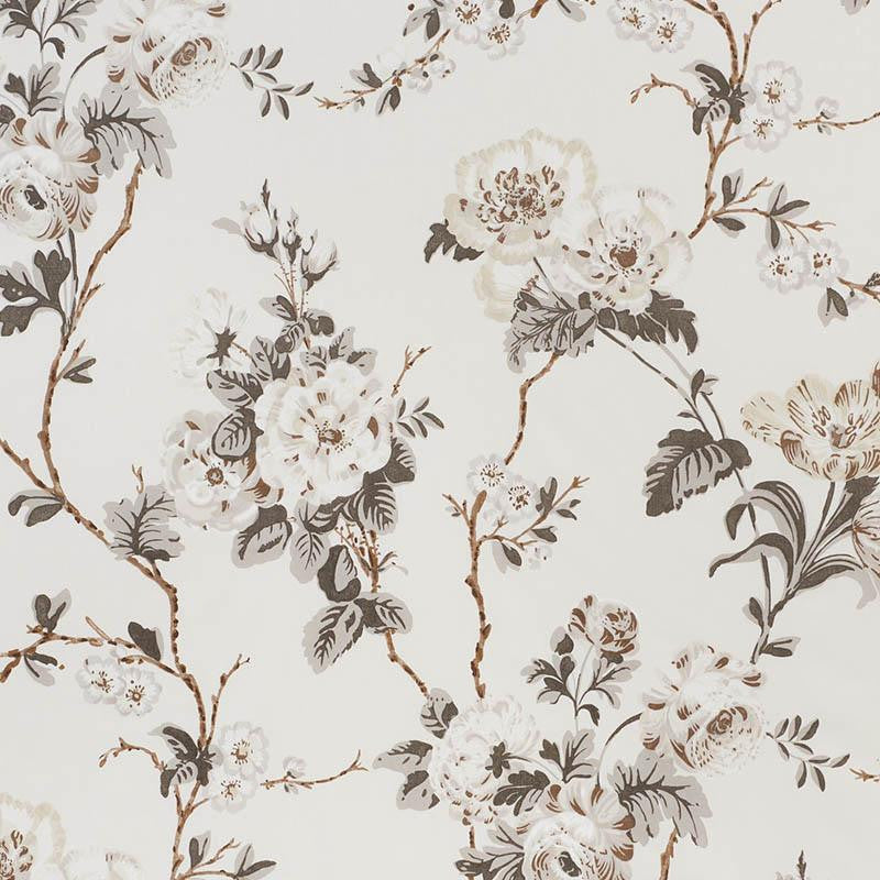 Betty Chintz Charcoal 178401 by Schumacher Fabric Veere Grenney 13.5" - Fabric Carolina -