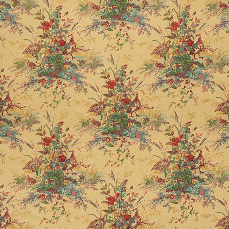 Quail Meadow Spring 1106015 by Schumacher Fabric A Country Life 13.5" - Fabric Carolina -