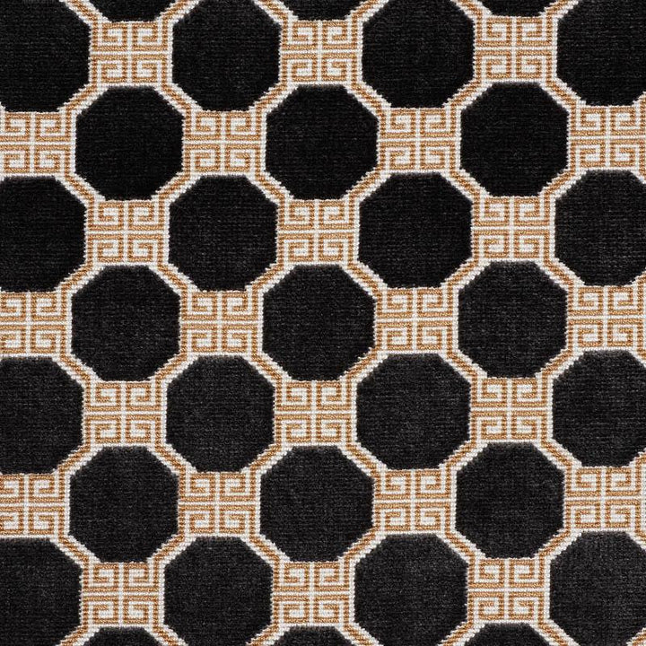 Octavia Velvet Onyx 72795 by Schumacher Fabric Cut & Patterned Velvets 2.5" - Fabric Carolina -