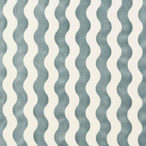 The Wave Velvet Sky 69424 by Schumacher Fabric