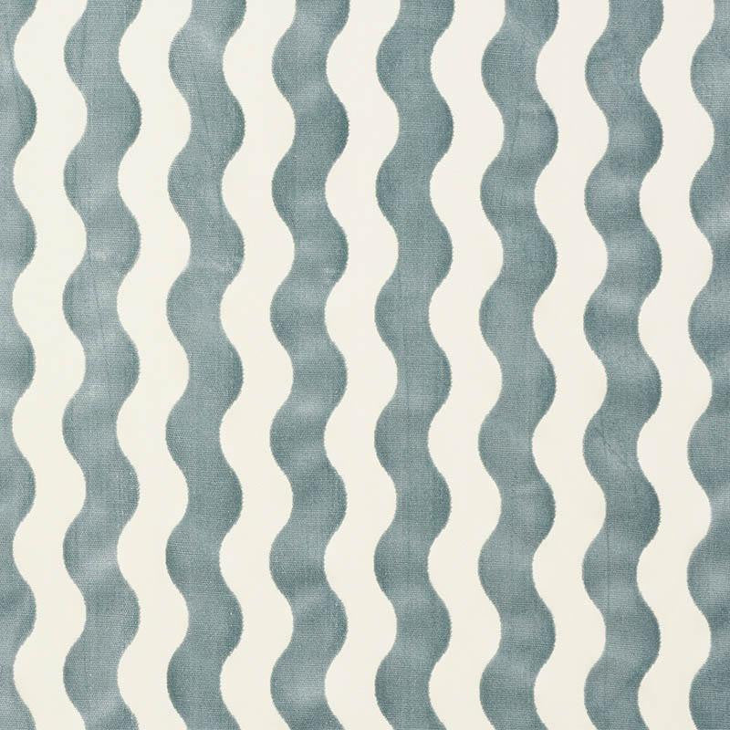 The Wave Velvet Sky 69424 by Schumacher Fabric Cut & Patterned Velvets 3.5" - Fabric Carolina -