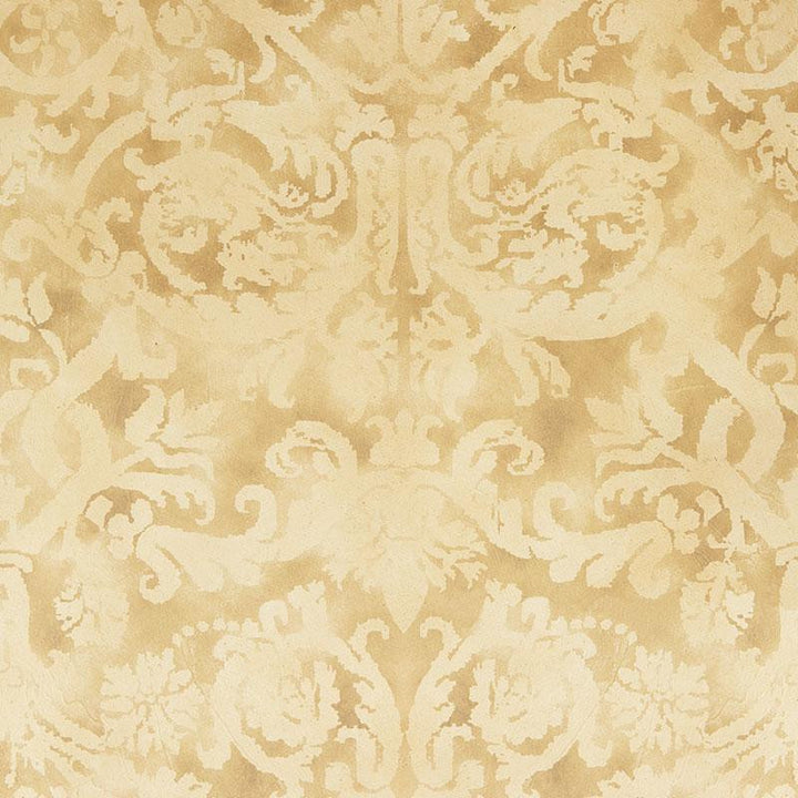 Pontine Damask Granite 529112 by Schumacher Wallpaper Palazzo 27.0" - Fabric Carolina -