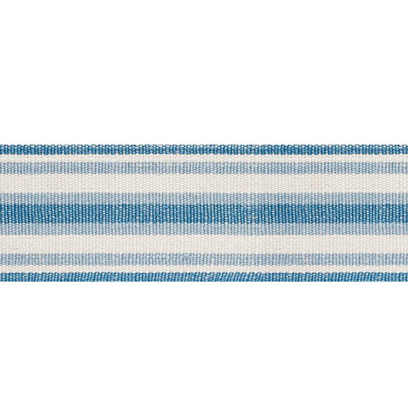 Levant Tape Blue 76581 by Schumacher Designer Trim World View 1.75" - Swanky Fabrics -