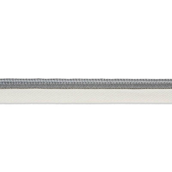 Gustave Silk Lip Cord Wide Grey 74573 by Schumacher Designer Trim Perfect Basics: Trims - Swanky Fabrics -