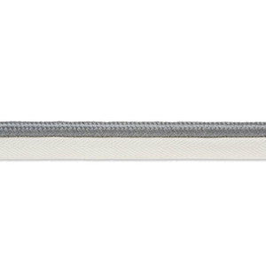 Gustave Silk Lip Cord Wide Grey 74573 by Schumacher Trim
