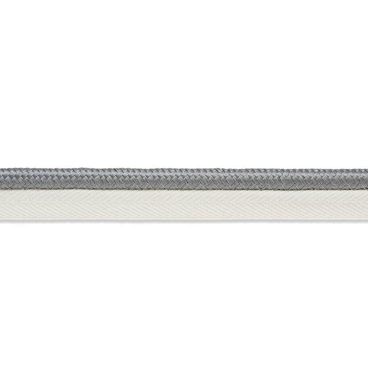 Gustave Silk Lip Cord Wide Grey 74573 by Schumacher Trim Perfect Basics: Trims - Fabric Carolina -