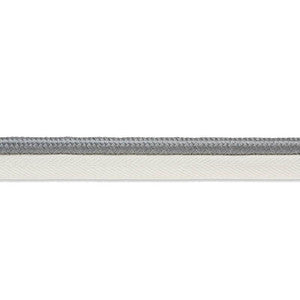 Gustave Silk Lip Cord Wide Grey 74573 by Schumacher Trim