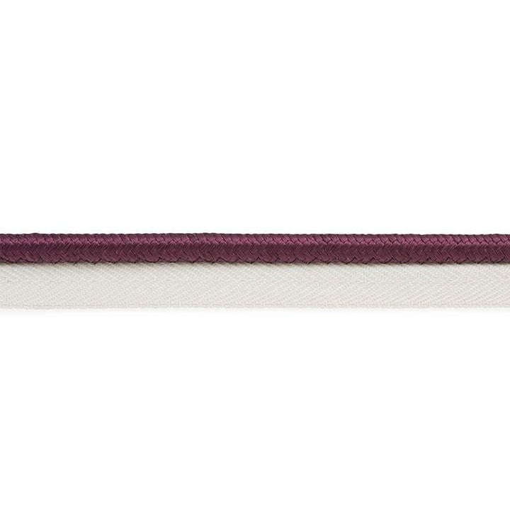Gustave Silk Lip Cord Wide Eggplant 74575 by Schumacher Trim Perfect Basics: Trims - Fabric Carolina -