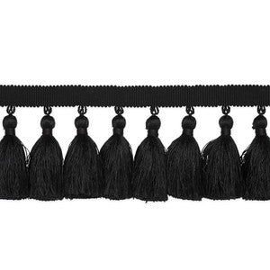 Valentin Silk Tassel Black 76805 by Schumacher Trim