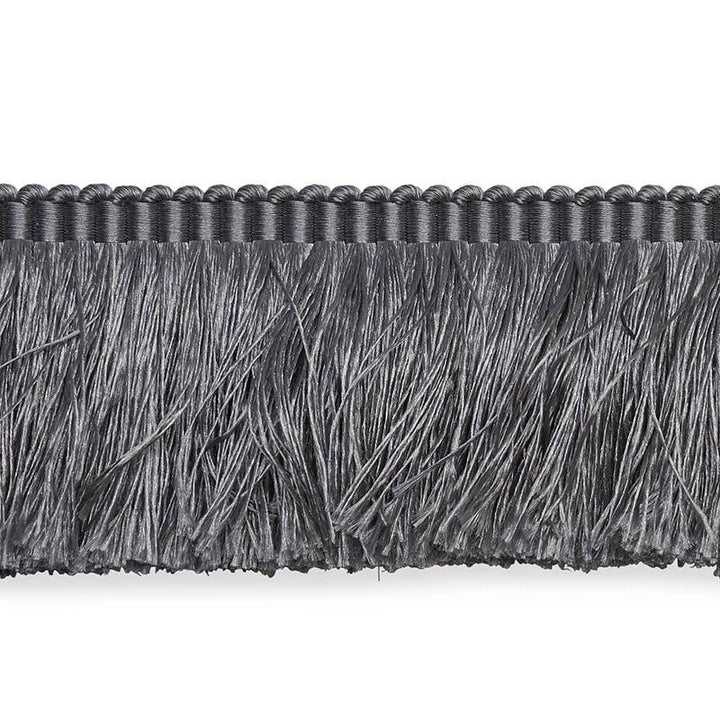 Francois Silk Brush Fringe Grey 74593 by Schumacher Trim Perfect Basics: Trims & Tassels - Fabric Carolina -