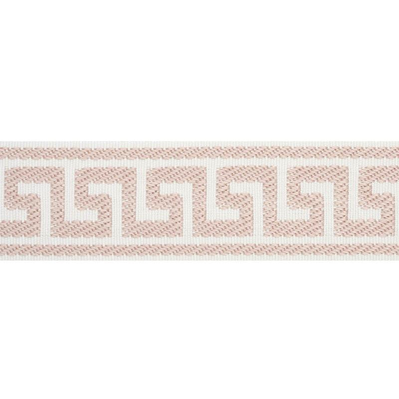 Etienne Silk Greek Key Narrow Blush 74689 by Schumacher Trim Perfect Basics: Trims - Fabric Carolina -