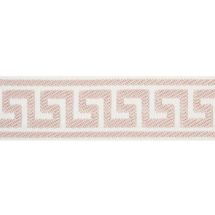 Etienne Silk Greek Key Narrow Blush 74689 by Schumacher Trim Perfect Basics: Trims - Fabric Carolina -