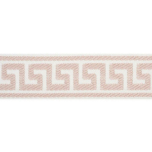 Etienne Silk Greek Key Narrow Blush 74689 by Schumacher Trim