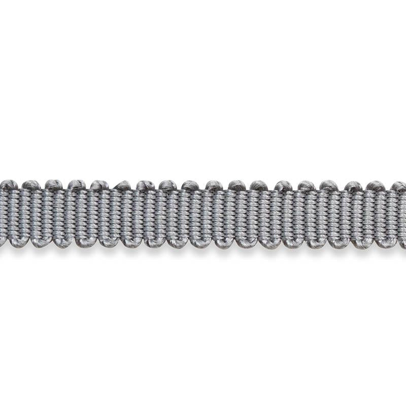 Pierre Silk Gimp Extra Narrow Grey 74633 by Schumacher Designer Trim Perfect Basics: Trims - Swanky Fabrics -