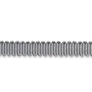 Pierre Silk Gimp Extra Narrow Grey 74633 by Schumacher Trim