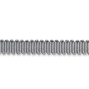 Pierre Silk Gimp Extra Narrow Grey 74633 by Schumacher Trim