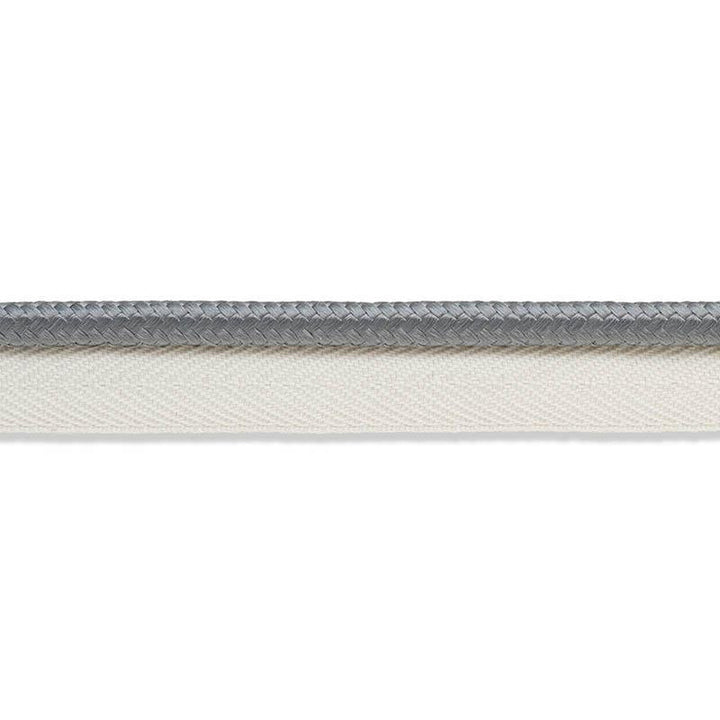 Gustave Silk Lip Cord Medium Grey 74553 by Schumacher Trim Perfect Basics: Trims - Fabric Carolina -