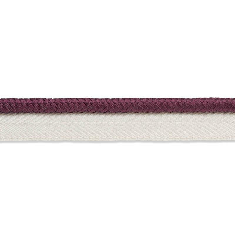 Gustave Silk Lip Cord Medium Eggplant 74555 by Schumacher Trim Perfect Basics: Trims - Fabric Carolina -