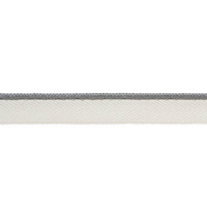 Gustave Silk Lip Cord Narrow Grey 74533 by Schumacher Trim Perfect Basics: Trims - Fabric Carolina -