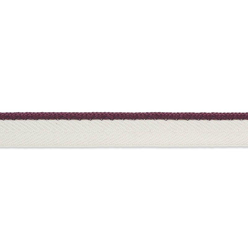 Gustave Silk Lip Cord Narrow Eggplant 74535 by Schumacher Trim Perfect Basics: Trims - Fabric Carolina -