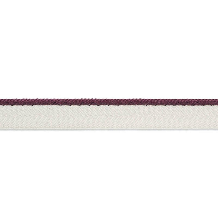 Gustave Silk Lip Cord Narrow Eggplant 74535 by Schumacher Trim Perfect Basics: Trims - Fabric Carolina -