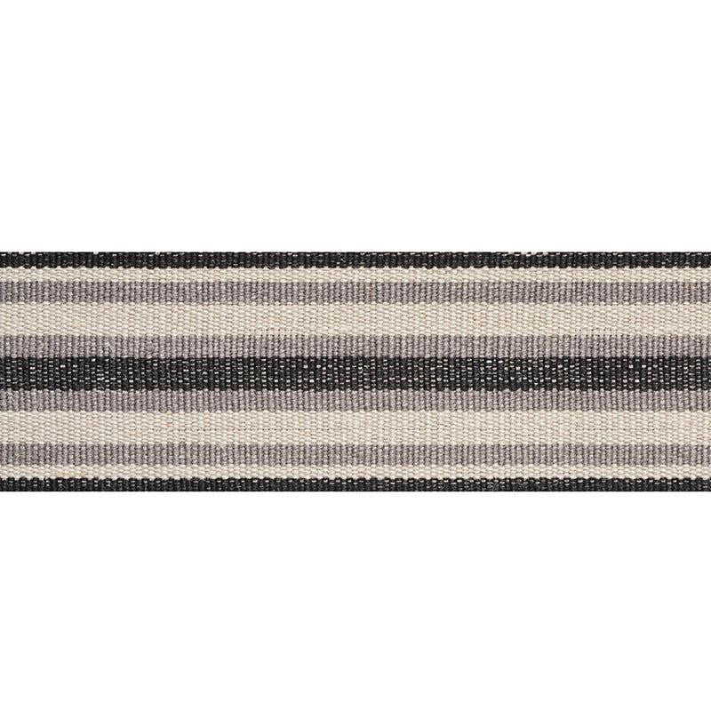 Levant Tape Charcoal 76582 by Schumacher Designer Trim World View 1.75" - Swanky Fabrics -