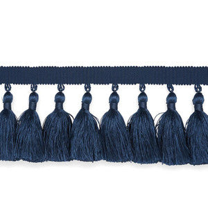 Valentin Silk Tassel Navy 76804 by Schumacher Trim