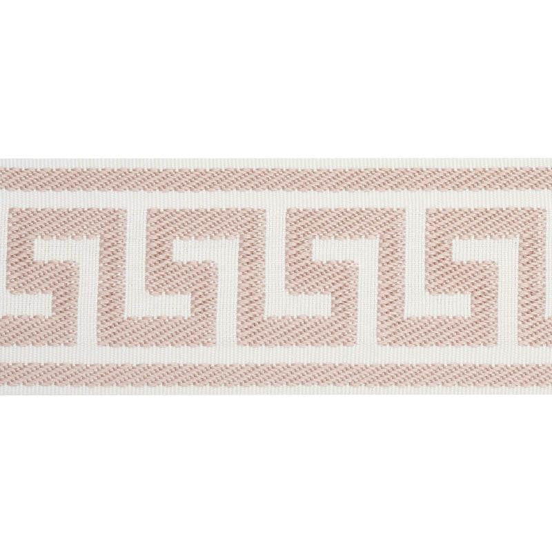 Etienne Silk Greek Key Wide Blush 74709 by Schumacher Trim Perfect Basics: Trims - Fabric Carolina -