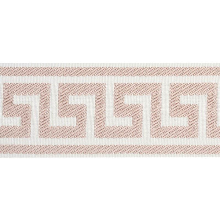 Etienne Silk Greek Key Wide Blush 74709 by Schumacher Trim Perfect Basics: Trims - Fabric Carolina -