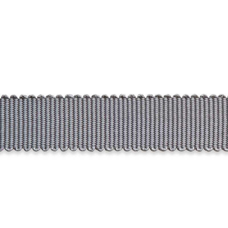 Pierre Silk Gimp Narrow Grey 74653 by Schumacher Trim Perfect Basics: Trims - Fabric Carolina -