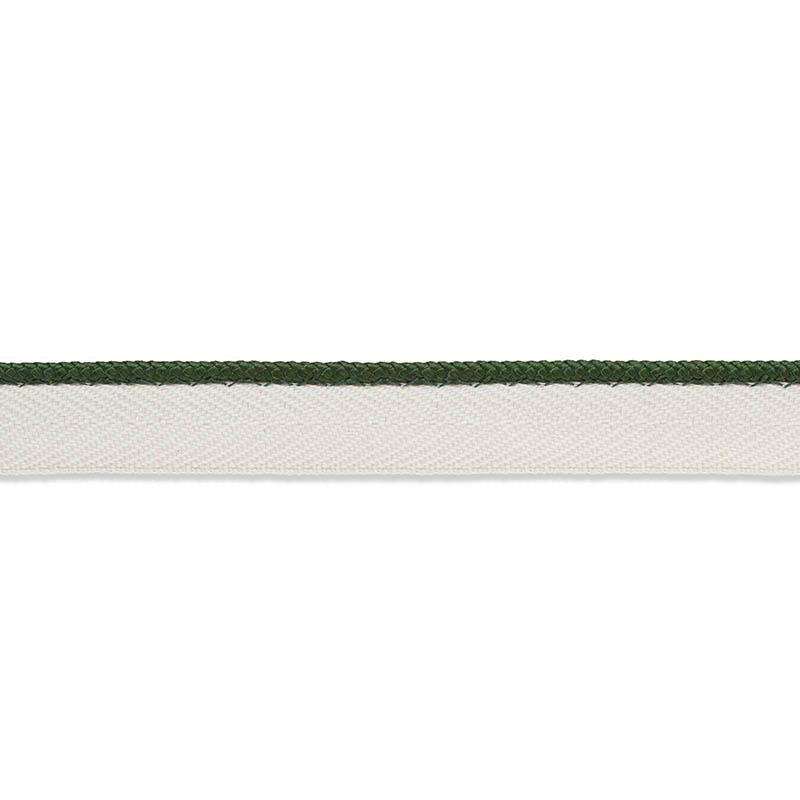 Gustave Silk Lip Cord Narrow Emerald 74534 by Schumacher Trim Perfect Basics: Trims - Fabric Carolina -