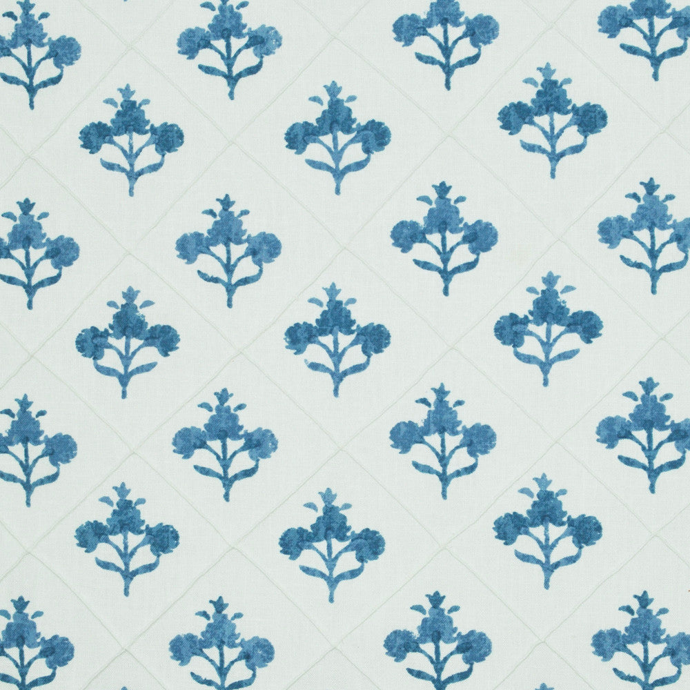 Trois Fleurs Indigo 2 by P Kaufmann Fabrics Fabric