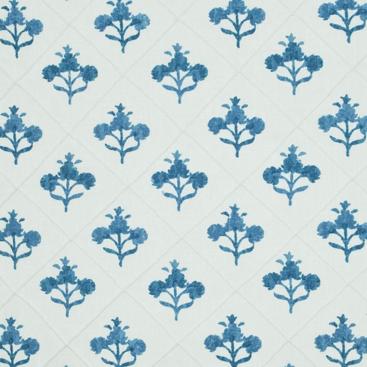 Trois Fleurs Indigo 2 by P Kaufmann Fabrics Fabric