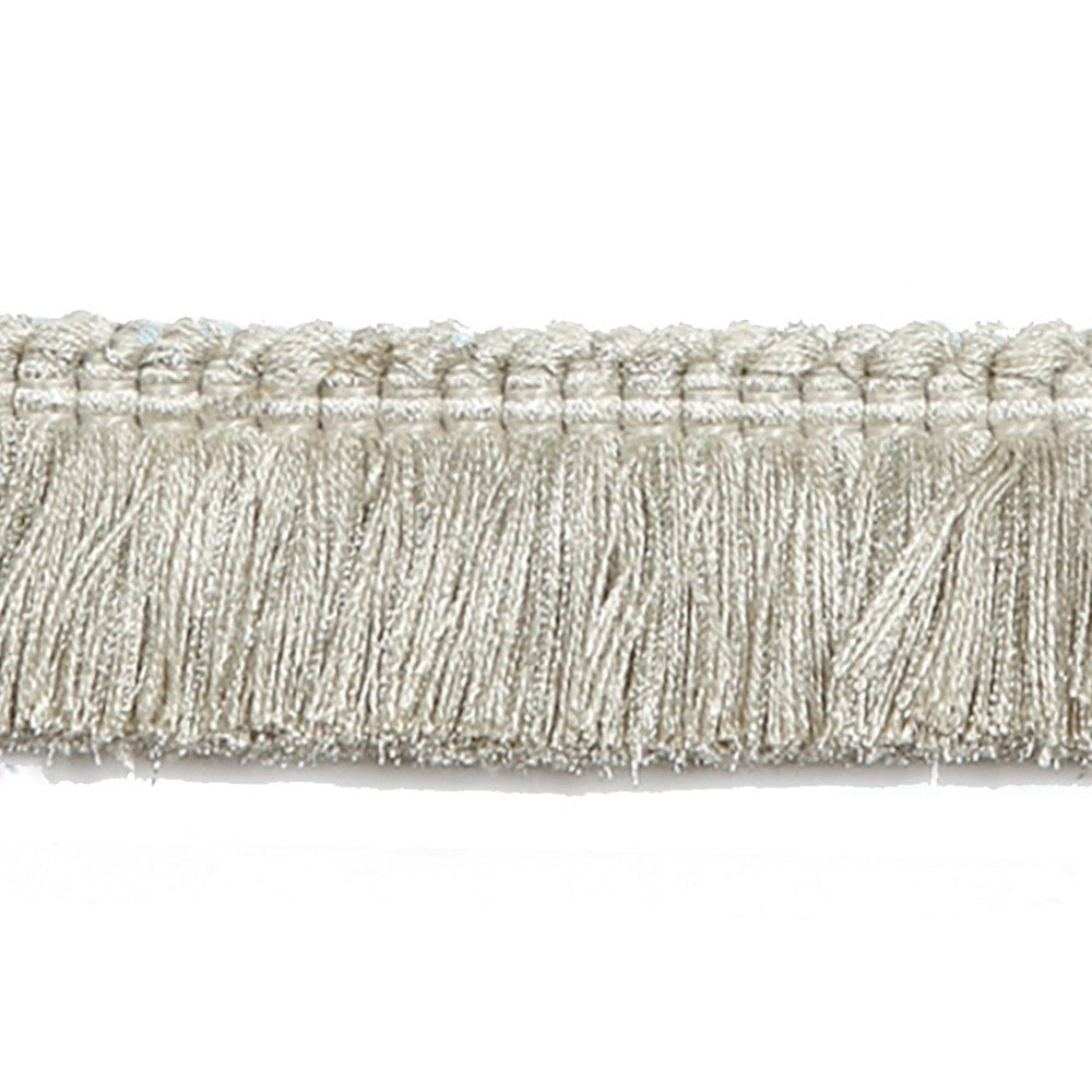 Hellenic Key Brushed Fringe Oyster by Europatex Fabric Hellenic 97% Fibranne, 2% Polyester, 1% Nylon 1.25 inches - Fabric Carolina -