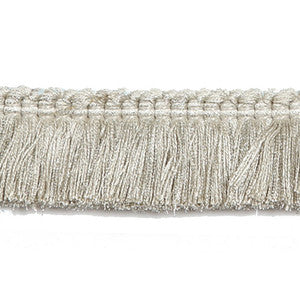 Hellenic Key Brushed Fringe Oyster by Europatex Fabric