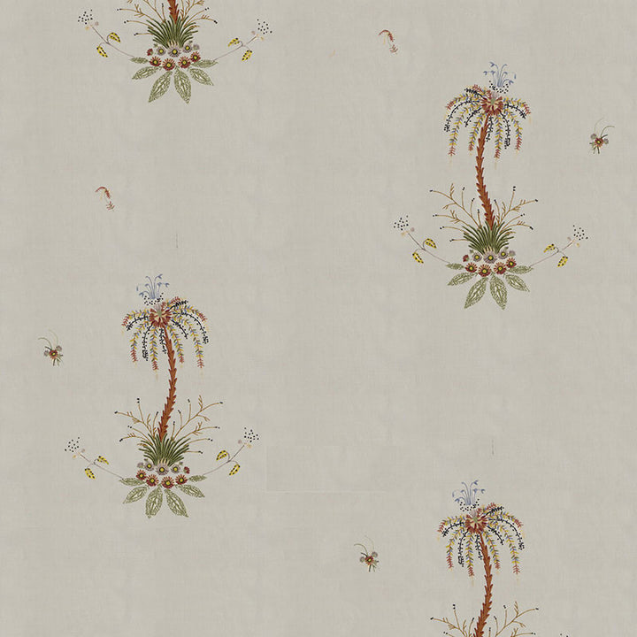 Royal Poncianna Embroidery Multi On Creme 22140 by Schumacher Fabric PERENNIAL FAVORITES COTTON GROUND RAYON 100% INDIA WYZENBEEK 1,000 </p><p>Repeat: Horizontal: 35" (89CM) and Vertical: 45 3/4" (116CM) 54 - Fabric Carolina -