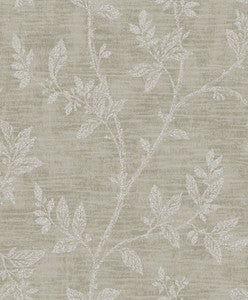 Leaf Trail Metallic Taupe & Glass Beads by Seabrook Wallpaper