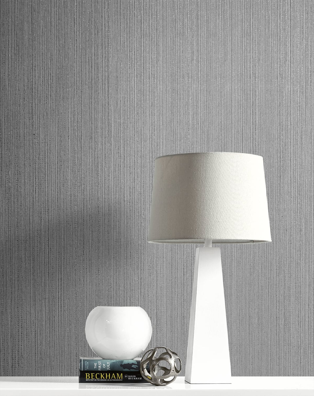 Natural Stria Earl Gray & Glitter 2231702 by Etten Gallerie Designer Wallpaper